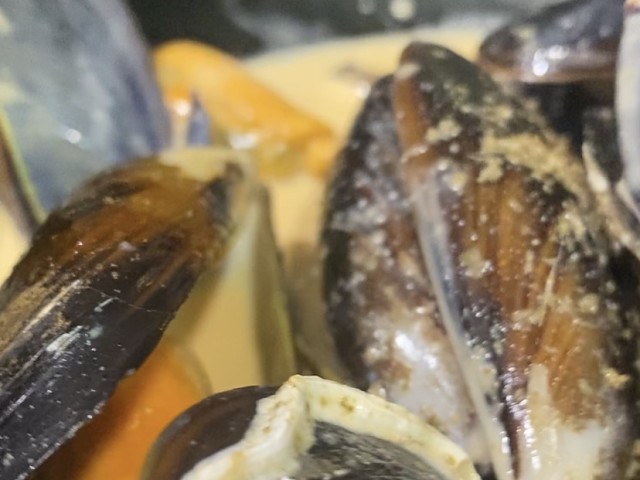 Mejillones con salsa al Garam masala 